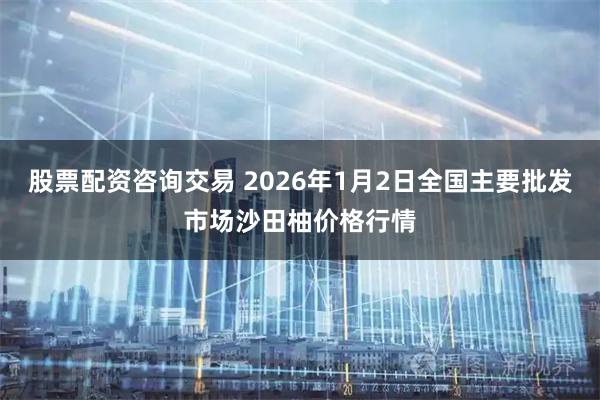 股票配资咨询交易 2026年1月2日全国主要批发市场沙田柚价格行情
